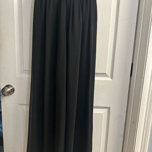 Adrianna Papell Black Pleated Wide Leg Jumpsuit